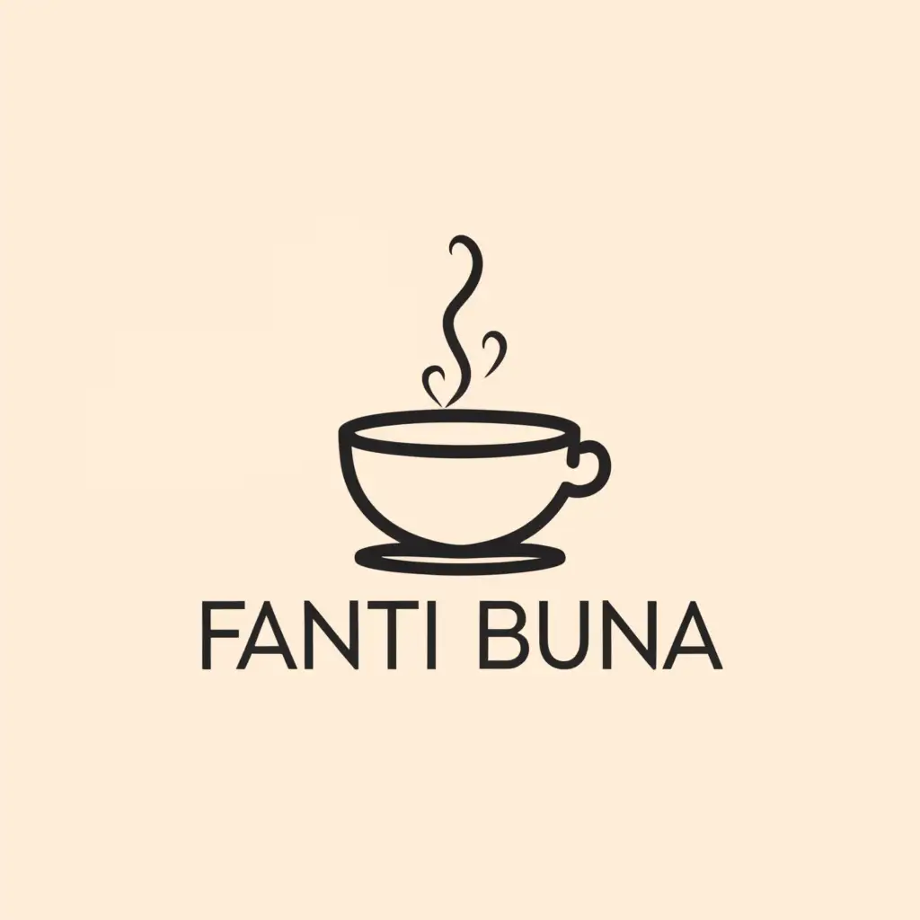 a logo design,with the text "Fanti Buna", main symbol:coffee,Moderate,clear background
