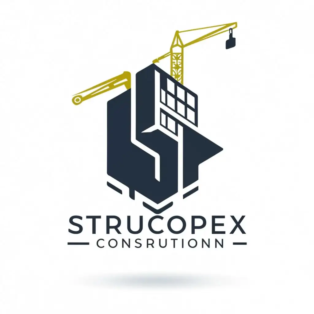 logo, the main symbol by construction and building, use S letter, with the text "Strucopex Construction", typography, be used in Construction industry