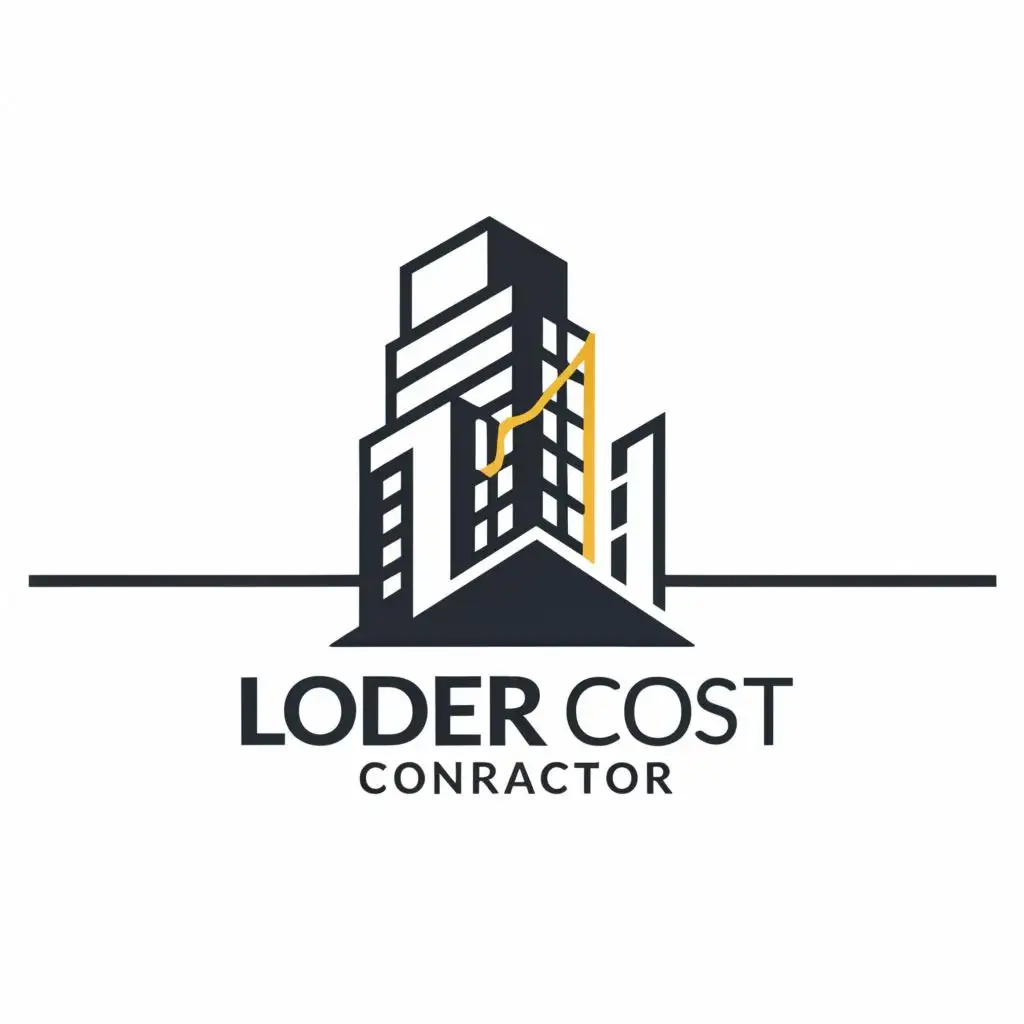 logo, main symbol building, and use line, with the text "Lodercost Contractor", typography, be used in Construction industry