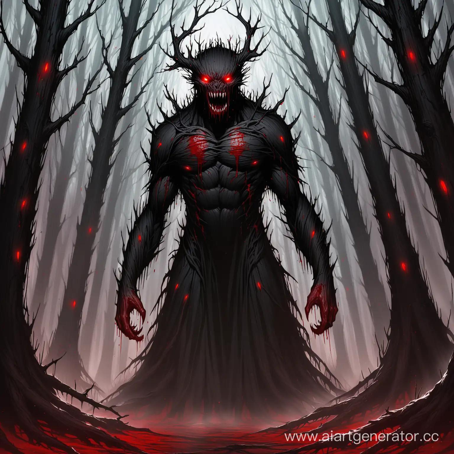 Eerie-Black-Treelings-with-Crimson-Eyes-and-Bloodied-Maws