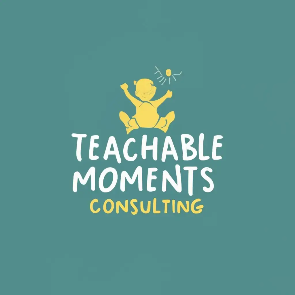 logo, Child, with the text "Teachable moments consulting", typography, be used in Home Family industry
