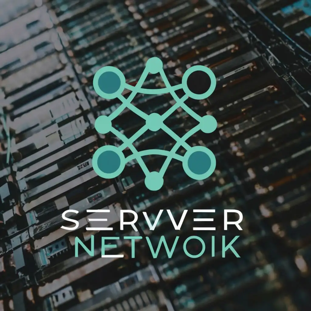 a logo design,with the text "server network", main symbol:network,Moderate,be used in Technology industry,clear background