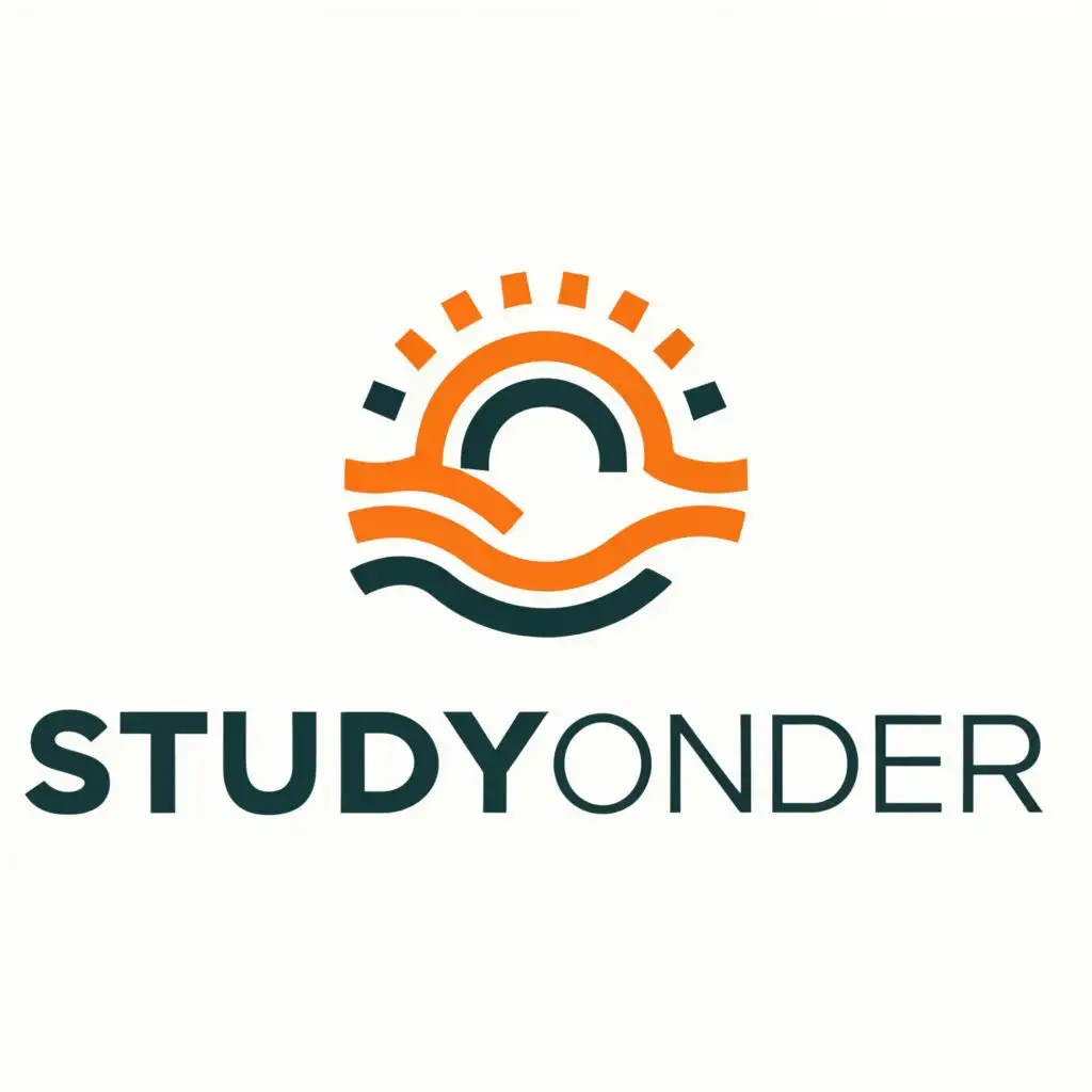 a logo design,with the text "StudYonder", main symbol:horizon,complex,be used in Education industry,clear background