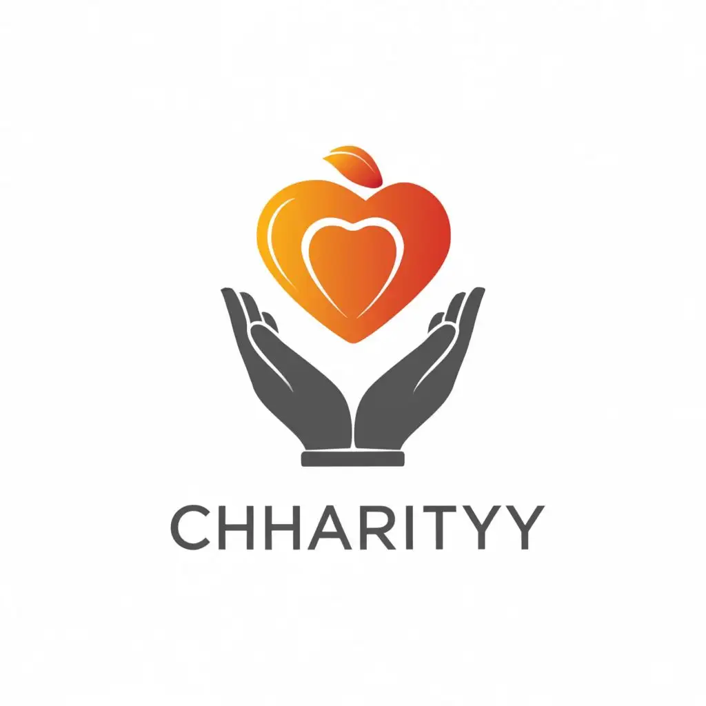 a logo design,with the text "charity", main symbol:help,Minimalistic,be used in Internet industry,clear background