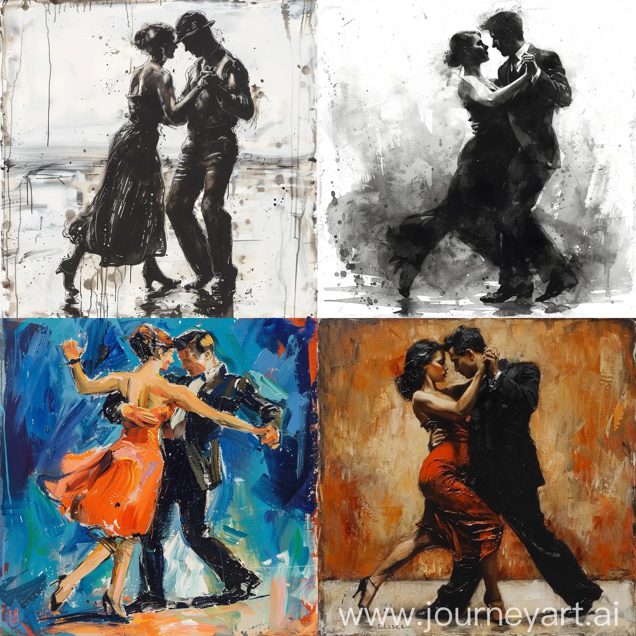 A couple dancing tango by
Elisabeth Fredriksson
--v 6--ar 3:2 --q 2