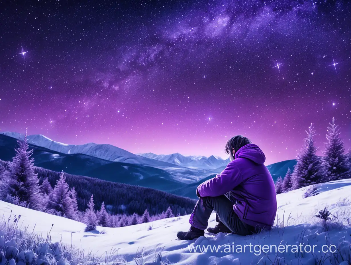 Lonely-Figure-Resting-Under-Starlit-Mountains