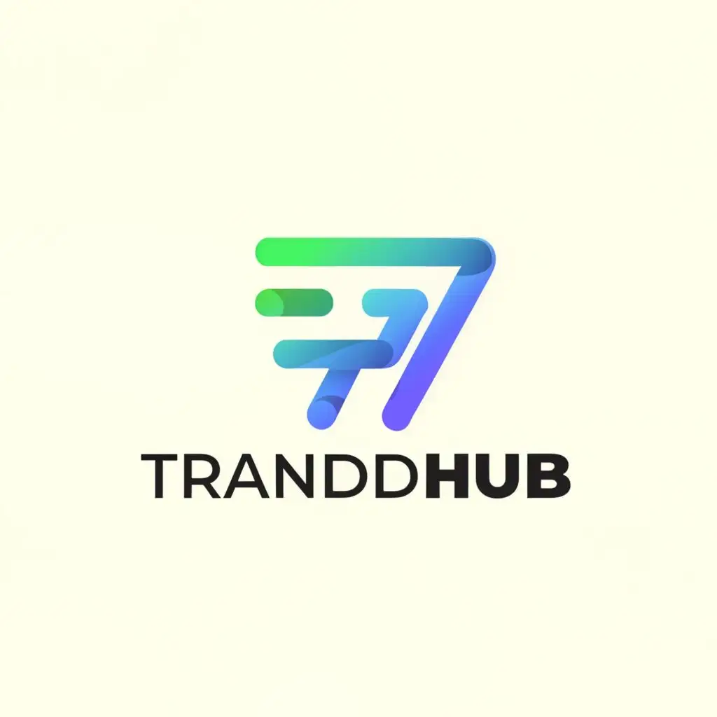 a logo design,with the text "TrandHub", main symbol:market's new products  sales  ,Moderate,clear background