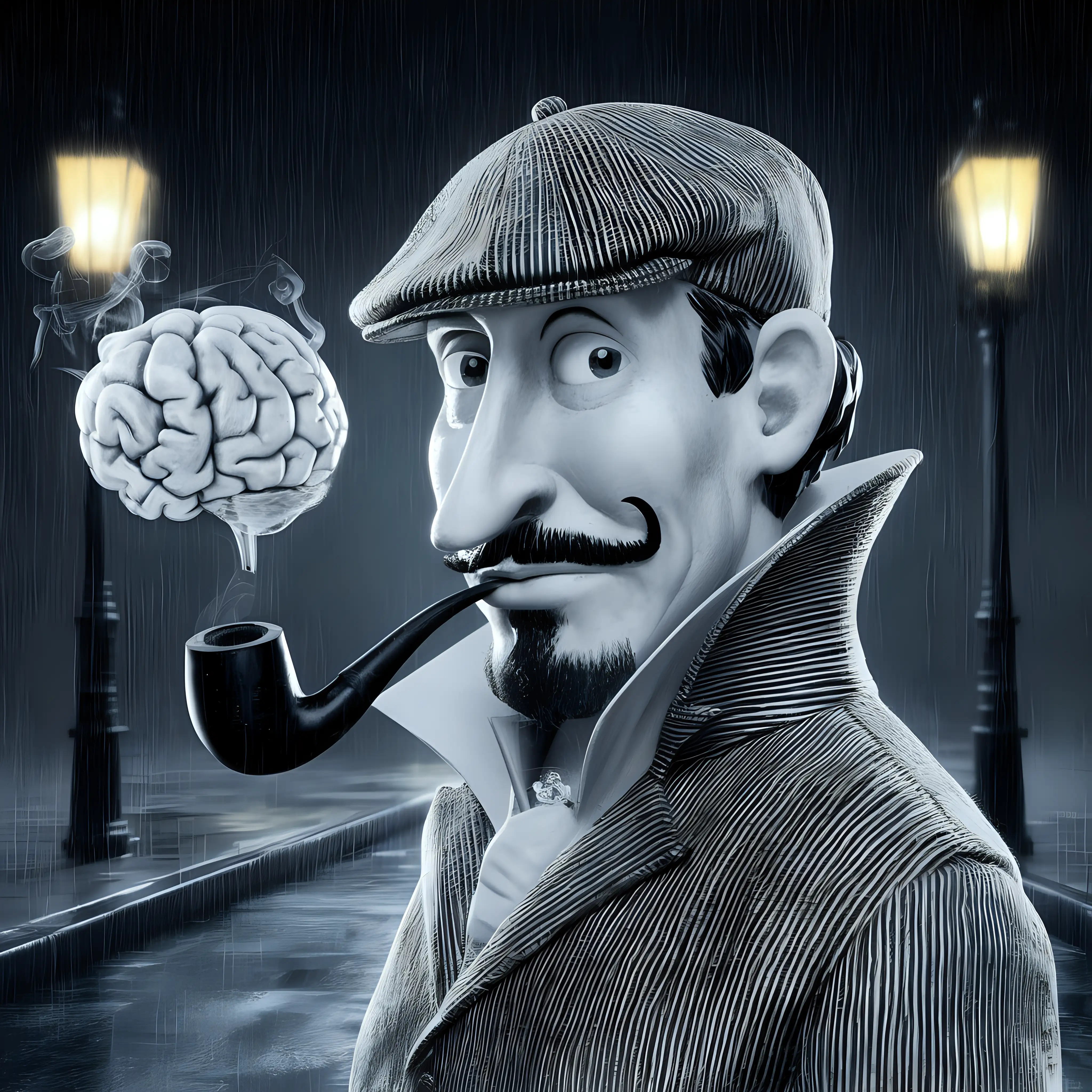 Mystery Detective with Clouseauesque Charm and Brainy Smokes