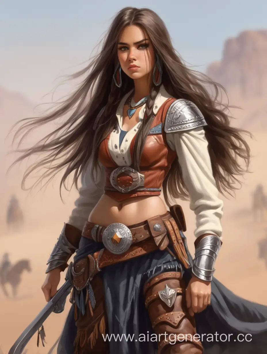 LongHaired-Western-Style-Woman-Warrior