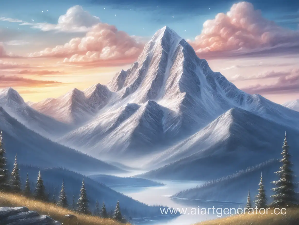 Serene-Mountain-Sky-Landscape-Drawing
