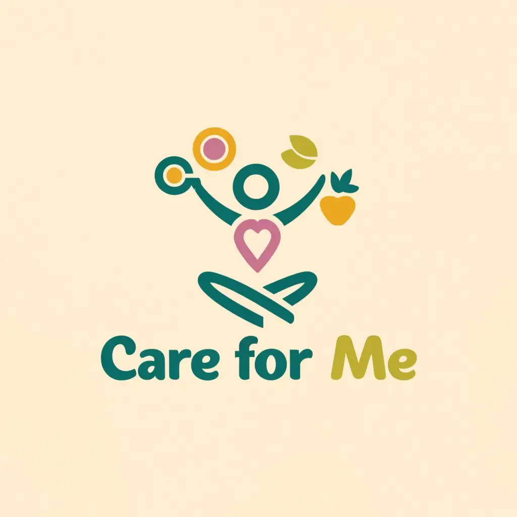a logo design,with the text "care for me", main symbol:a teenager health,Moderate,clear background