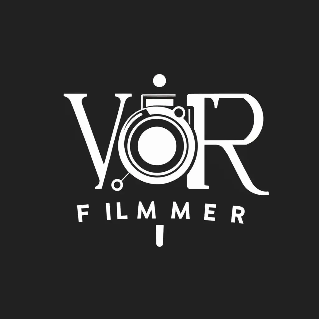 a logo design,with the text "V R Filmer", main symbol:Photography,Moderate,be used in Entertainment industry,clear background