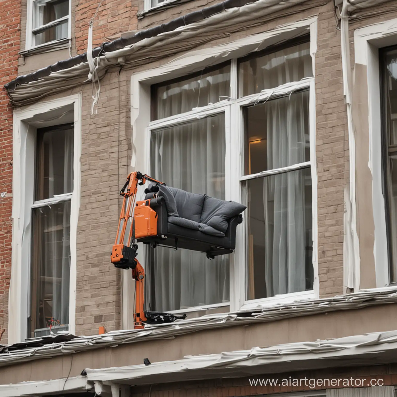 Crew-Effortlessly-Delivers-Sofa-via-Window-on-Third-Floor