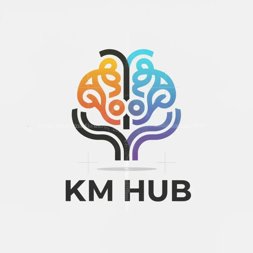 LOGO-Design-for-KM-Hub-Brain-and-Book-Concept-with-Typography