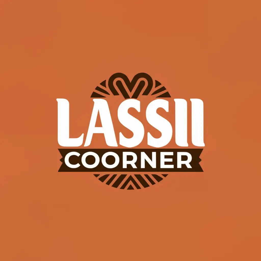 a logo design,with the text "lassi corner", main symbol:bold logo without any icons,Moderate,clear background