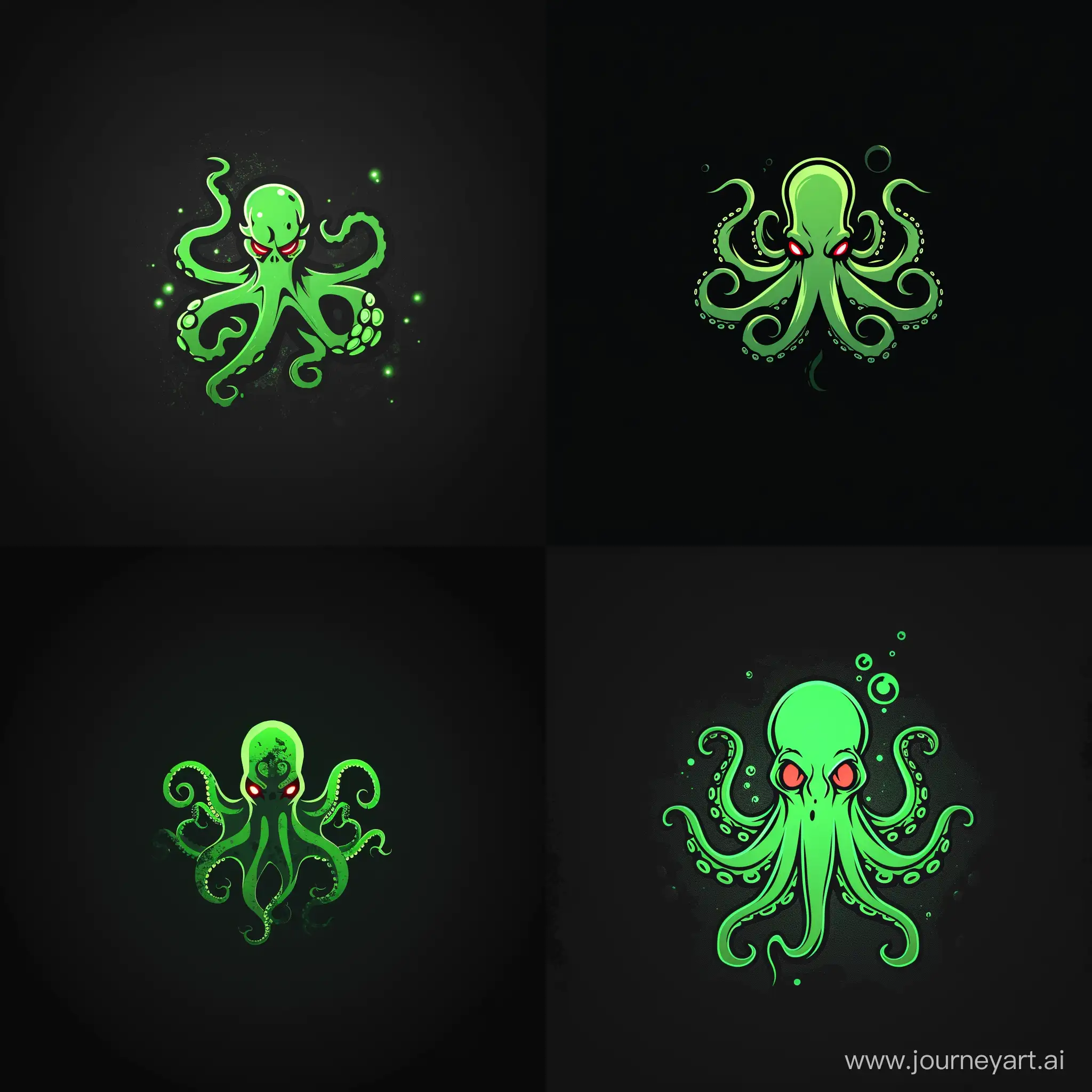 Sinister-AcidGreen-Octopus-Logo-on-Black-Background