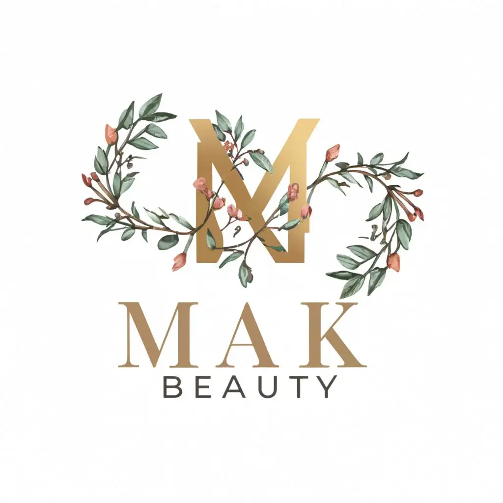 logo, Create a sophisticated and modern logo for MAK Beauty, an upscale beauty brand. The logo should convey a sense of elegance, professionalism, and beauty. Incorporate sleek and clean design elements, possibly with a combination of minimalistic and artistic features. Consider using a refined color palette that exudes sophistication and aligns with beauty and wellness.

The lettering for "MAK Beauty" should be stylish and legible, with a touch of uniqueness to make it memorable. Feel free to experiment with fonts and typography that resonate with the beauty industry. Additionally, consider incorporating subtle symbols or icons that represent beauty, such as a stylized flower, a cosmetic brush, or other relevant elements.

The overall aesthetic should appeal to a diverse audience, embracing a sense of timeless beauty while also conveying a modern and innovative vibe. Keep in mind the versatility of the logo for application on various marketing materials, products, and digital platforms.

Please ensure that the logo reflects MAK Beauty's commitment to quality, luxury, and the transformative power of beauty products. Aim for a design that captivates attention and leaves a lasting impression on customers in the beauty and cosmetic industry., with the text "MAK Beauty", typography, be used in Beauty Spa industry