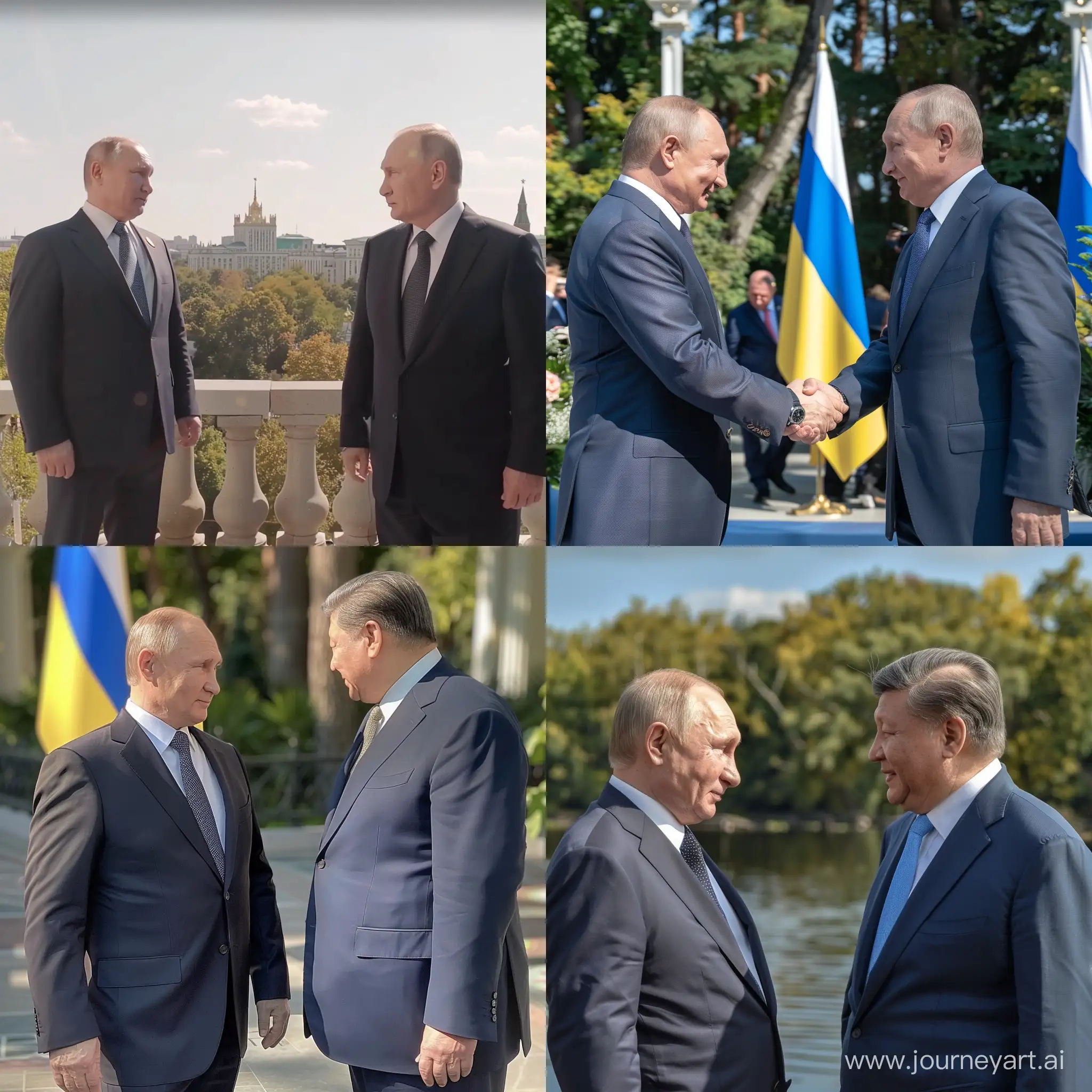 Президент России случайно толкнул президента Украины, 4к, накаченные тела, RTX, солнечный, накаченные тела