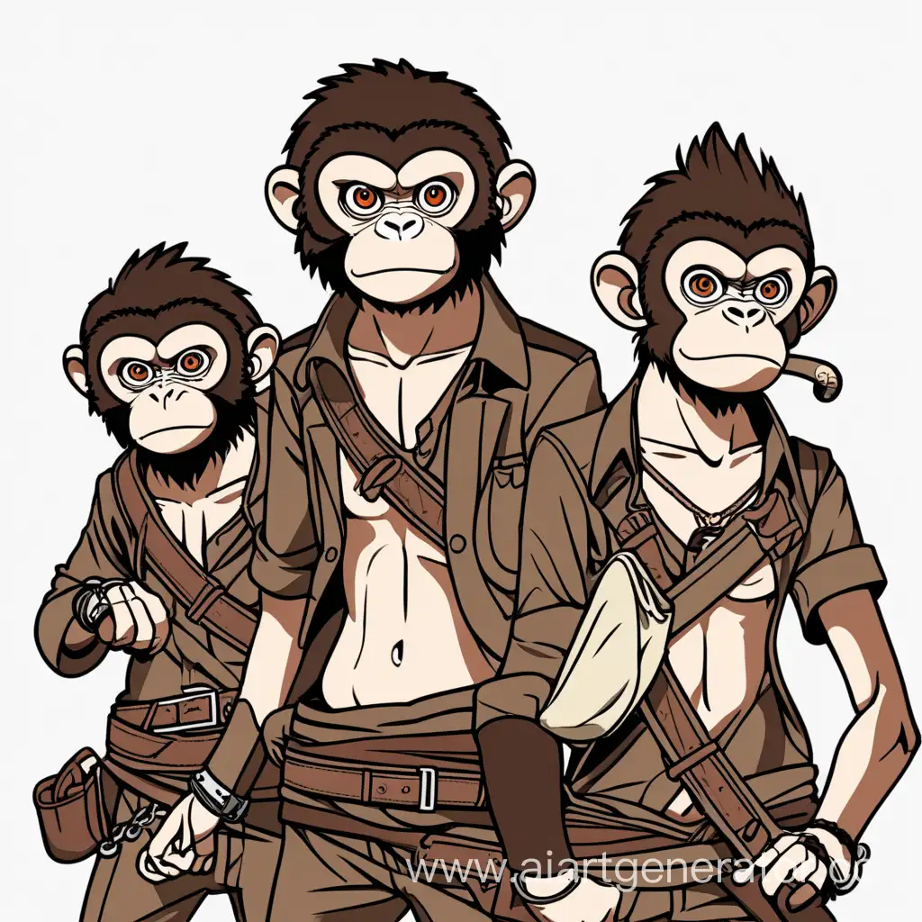 Anime-Monkey-Bandits-Playful-Primate-Musicians