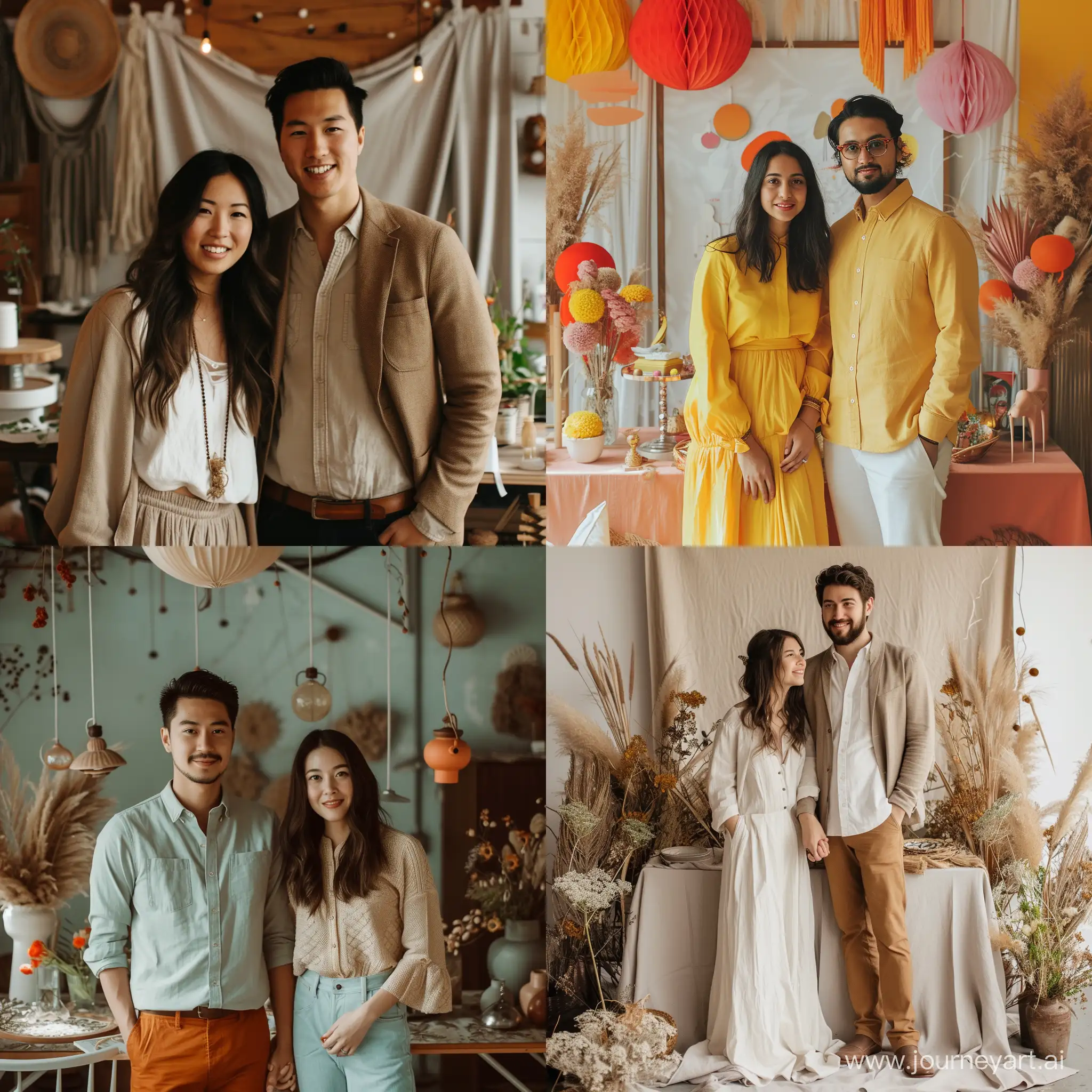 Couple-Standing-Amidst-Eclectic-Decor
