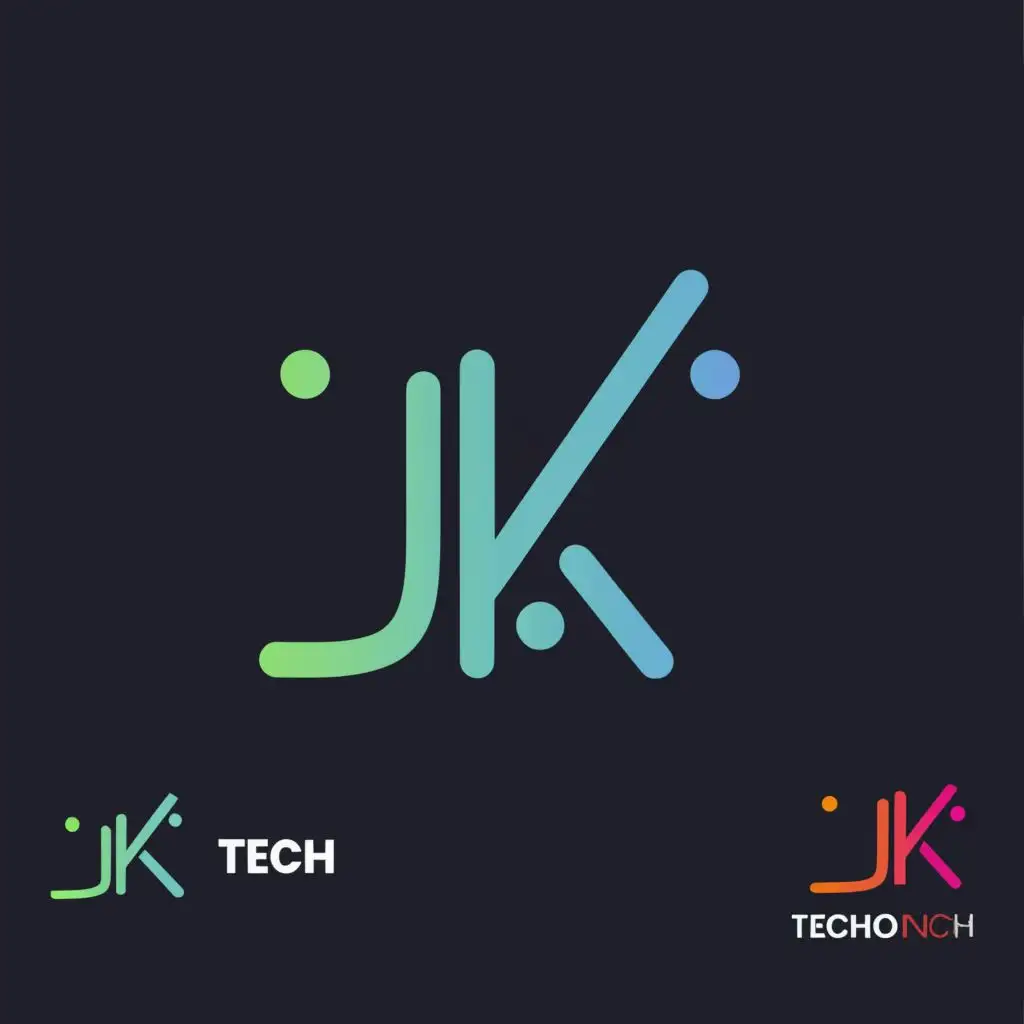 a logo design,with the text "JK", main symbol:Tech, be used in Technology industry