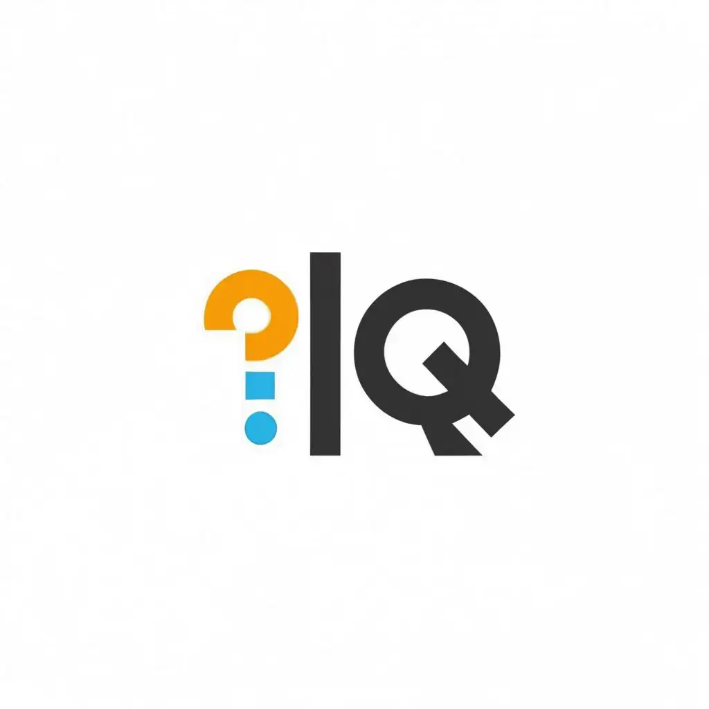 a logo design, with the text 'IQ', main symbol: Question mark, Moderate, be used in Education industry, clear background

The Q should be lower case

