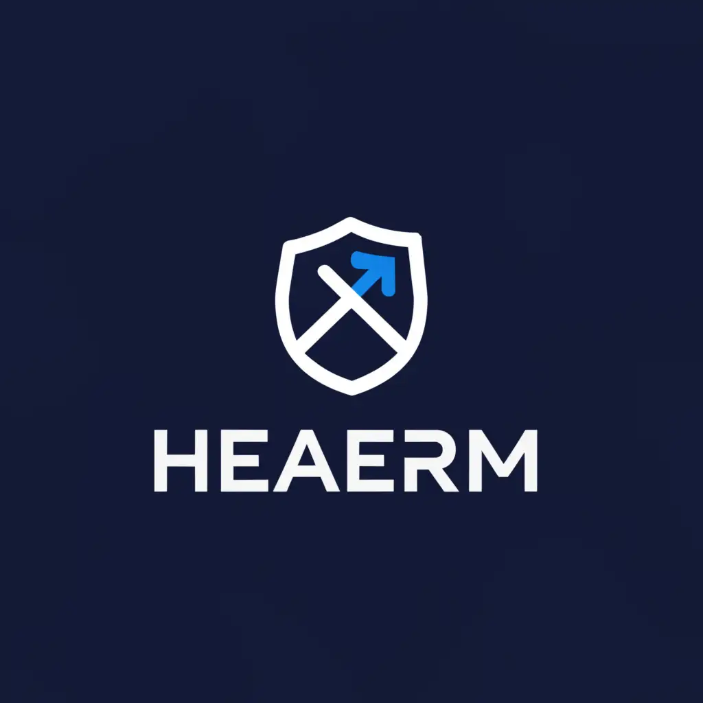 a logo design,with the text "Healerm", main symbol:Safe account buying and selling,Minimalistic,clear background