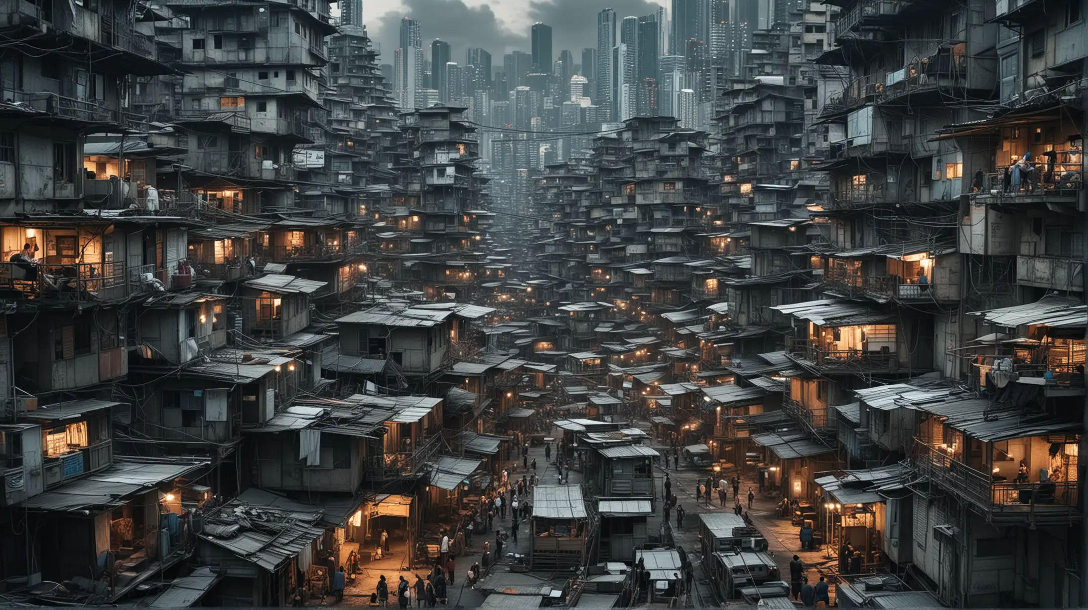 Futuristic Filipino Slums in Kowloon Walled City SciFi TechRidden City ...