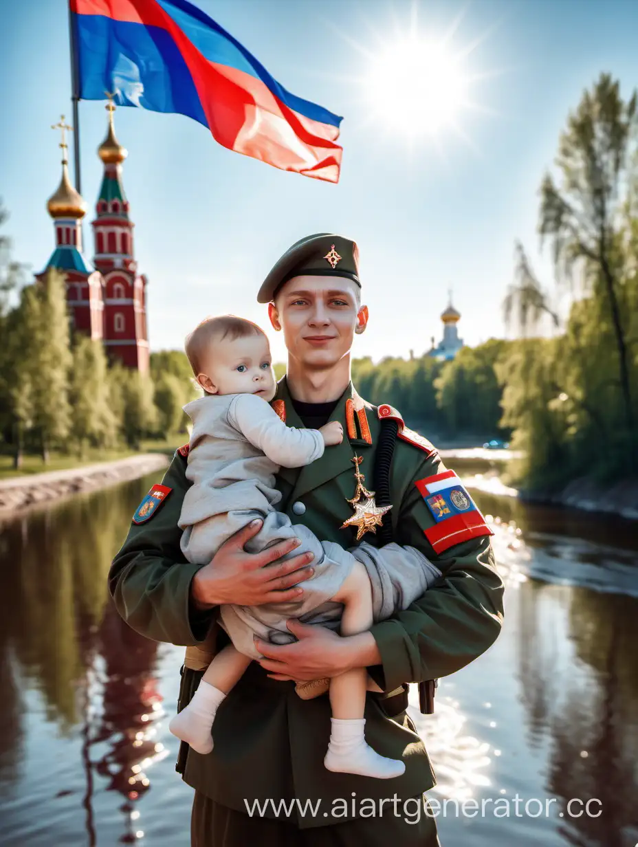 Russian-Military-Hero-Rescues-Child-in-a-Victory-Scene
