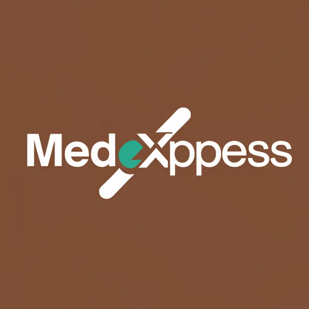 a logo design,with the text "MedExpress", main symbol:Pill,Minimalistic,be used in Medical Dental industry,clear background