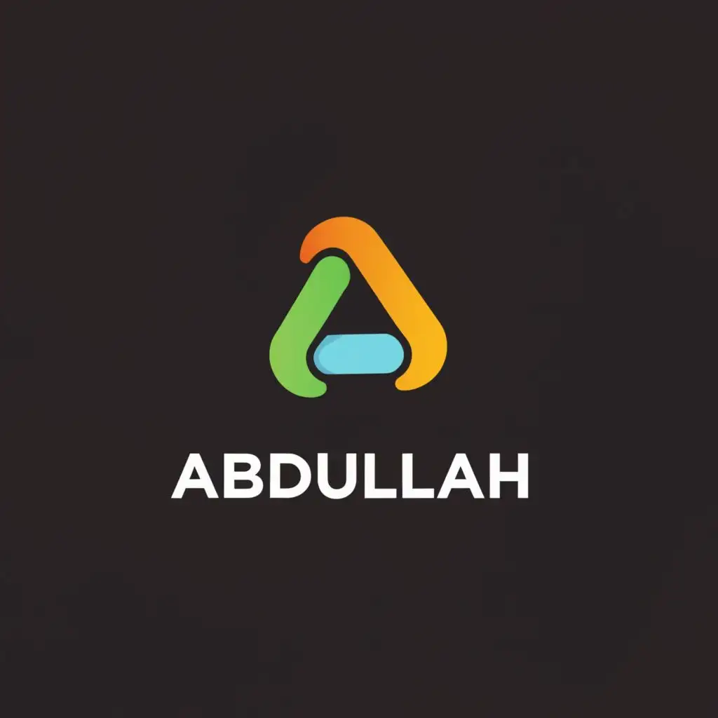 a logo design,with the text "ABDULLAH", main symbol:A,Minimalistic,be used in Technology industry,clear background