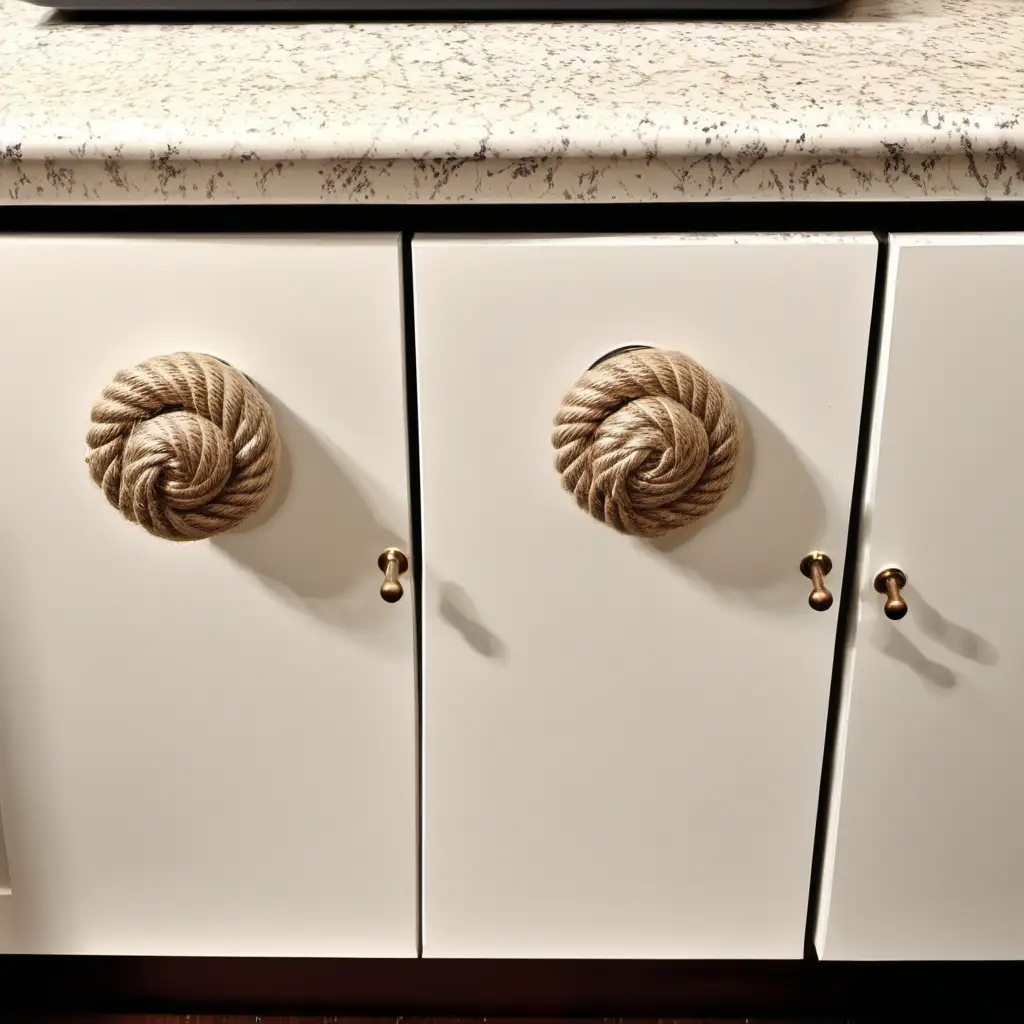 diy Twine-Wrapped Cabinet Handles
