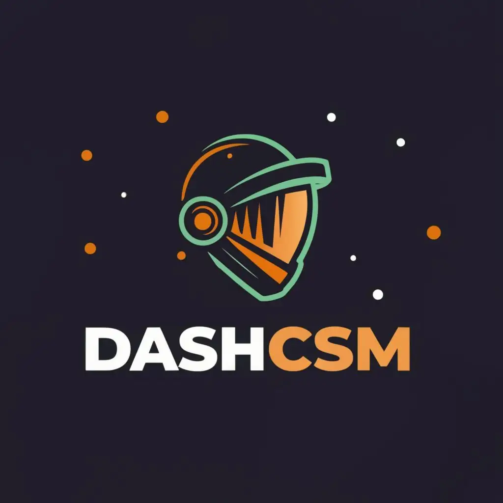 logo, Space helmet, with the text "DashCSM", typography, be used in Technology industry