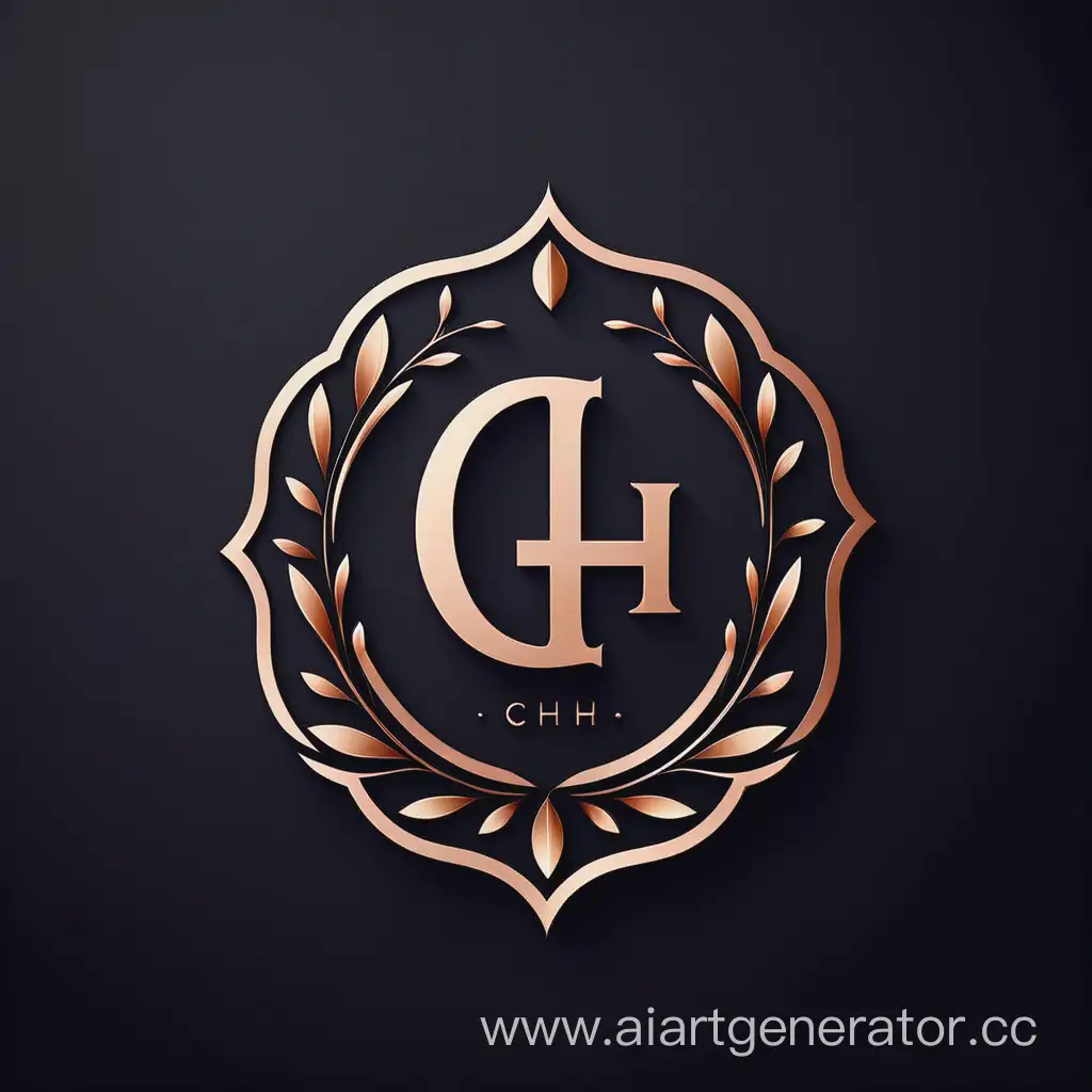 Красивый и строгий логотип с буквами CH