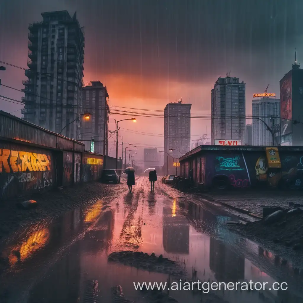 Gritty-Cyberpunk-Sunset-in-Rain-City-Grunge-Rock-Vibes