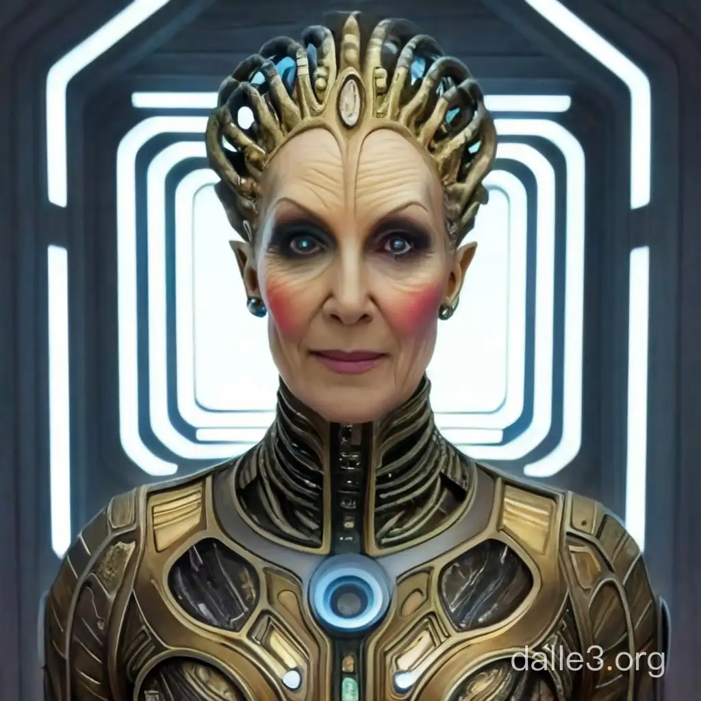 Data kidding the Borg queen