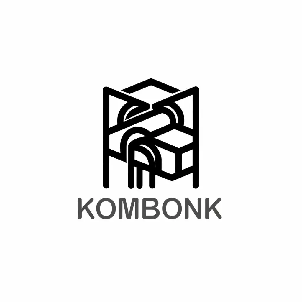 a logo design, with the text 'KB', main symbol: KB is an acronym for 'Kombonk' which is a cage or home for dairy animals that we symbolize them as many industries below one room, Minimalistic design, maybe just use the acronym 'KB', to be used in Retail industry, clear background