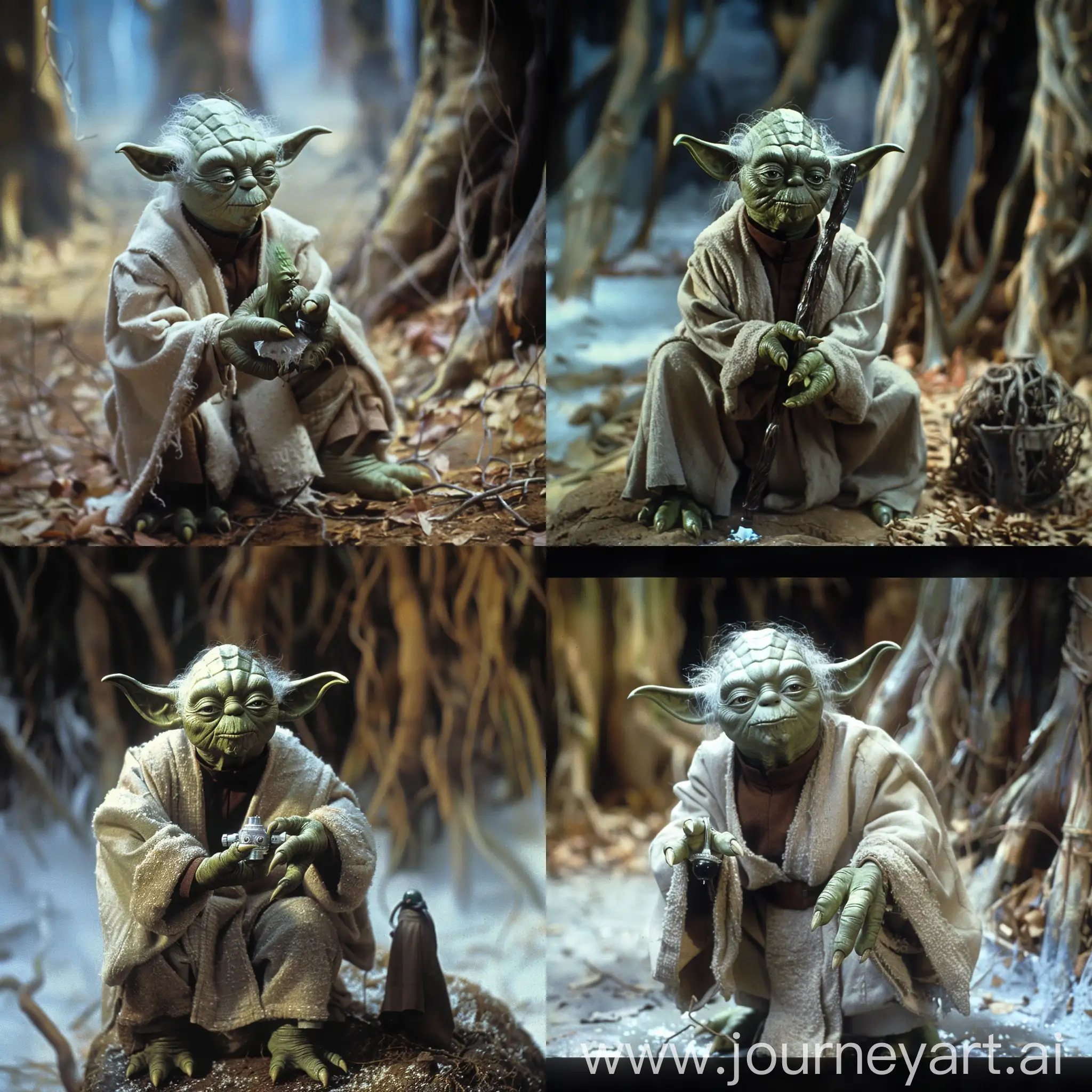 yoda using the force to fix nature
