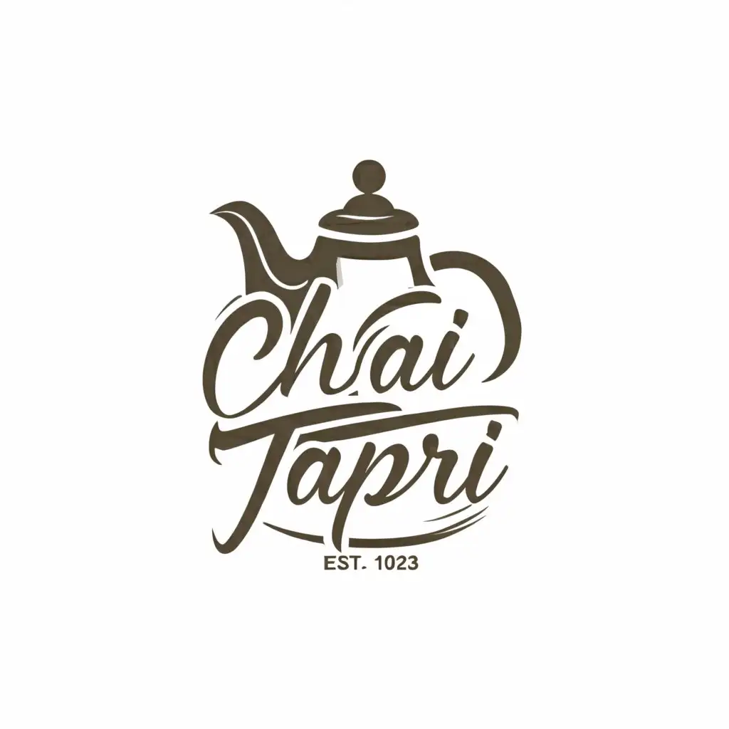 a logo design,with the text "Chai Tapri", main symbol:Kettle of chai,Moderate,be used in Restaurant industry,clear background