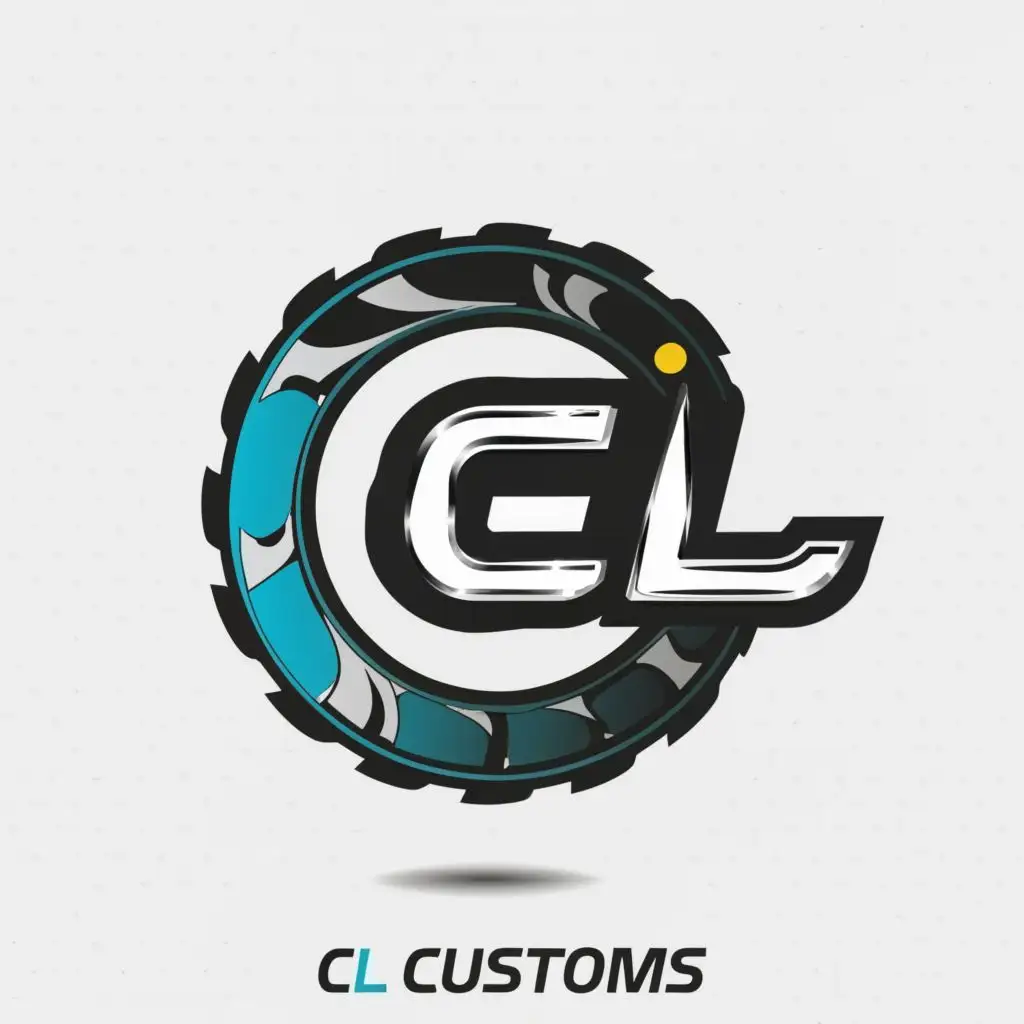 LOGO-Design-For-C-L-Customs-AutomotiveInspired-Symbol-with-Clear-Background