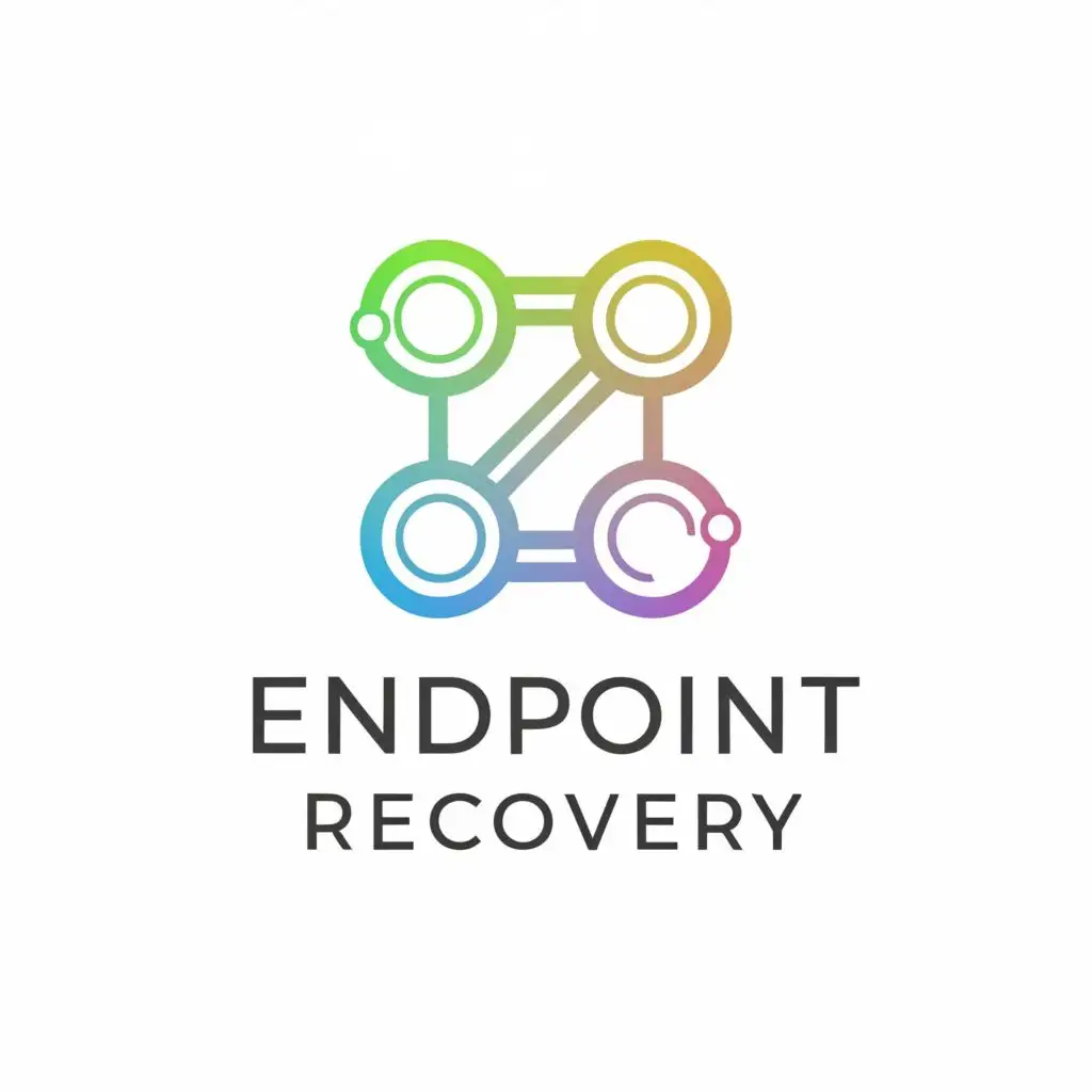 a logo design,with the text "endpoint recovery", main symbol:molecules,Minimalistic,clear background