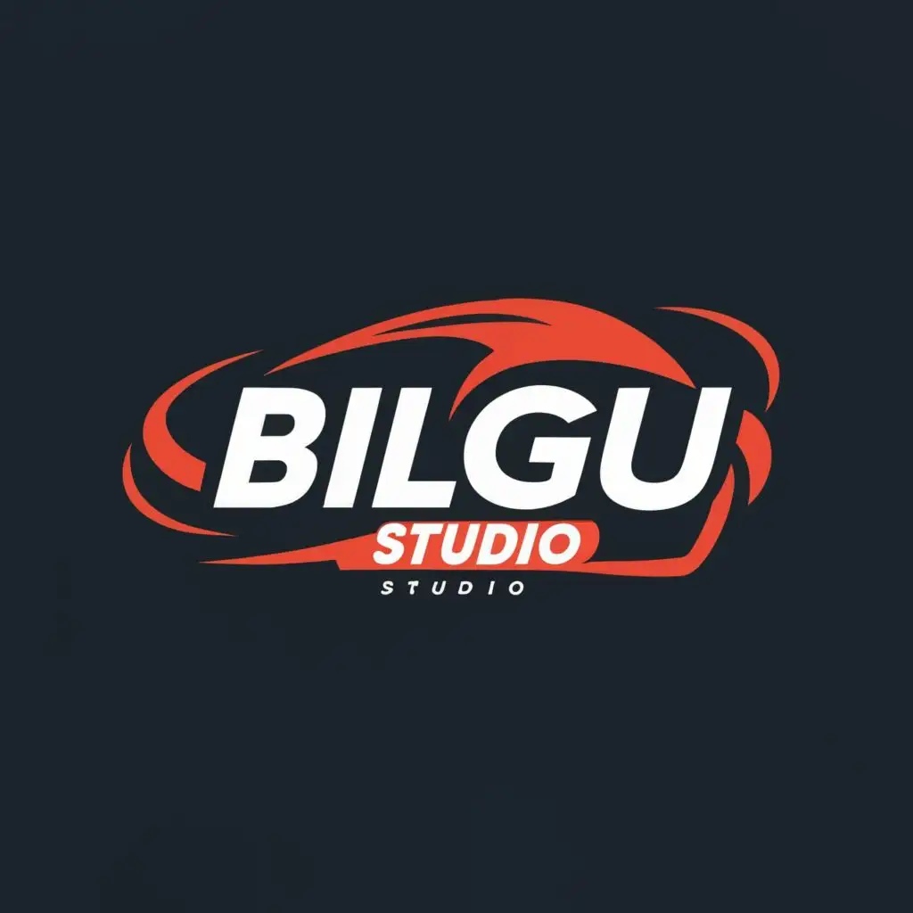 logo, Make the text 'please believe in yourself' look like a racing car shape, with the text "Bilgu Studio", typography, be used in Sports Fitness industry