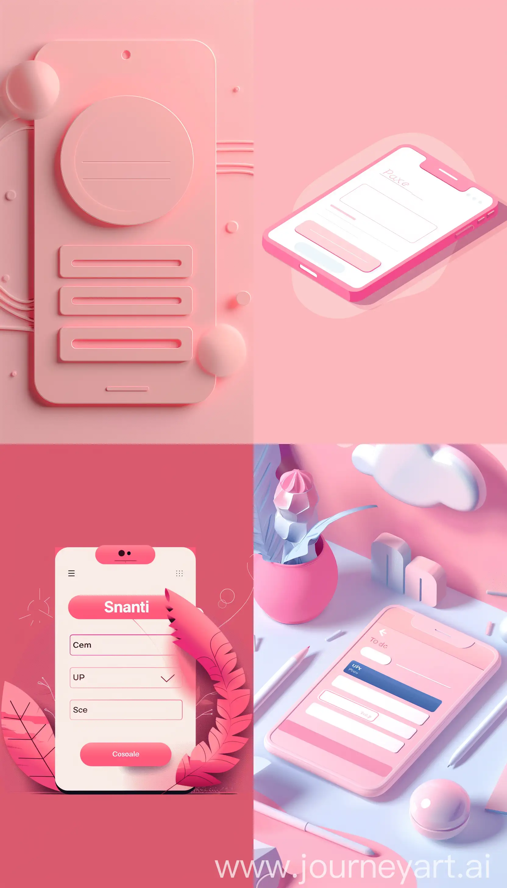 Pink contact form, UX --ar 4:7
