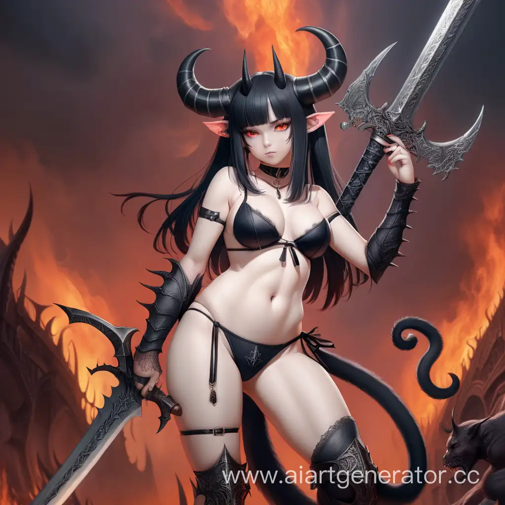 Hellish-Neko-Demon-Girl-with-Sword-in-Lingerie