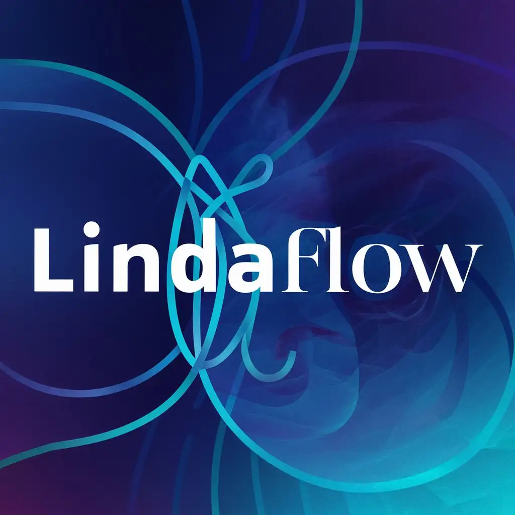 logo, L, with the text "LindaFlow", typography, be used in Technology industry