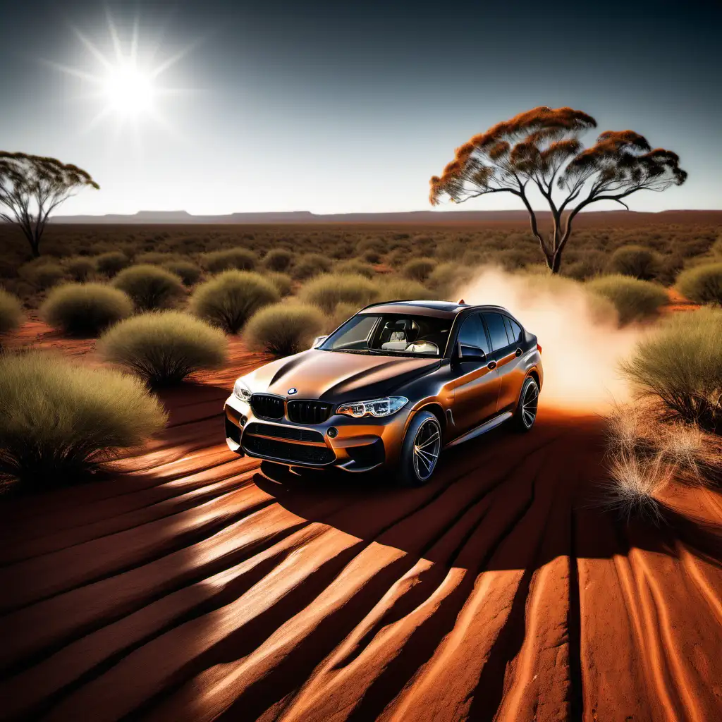 BMW M Power Car in the Majestic Australian Outback Landscape