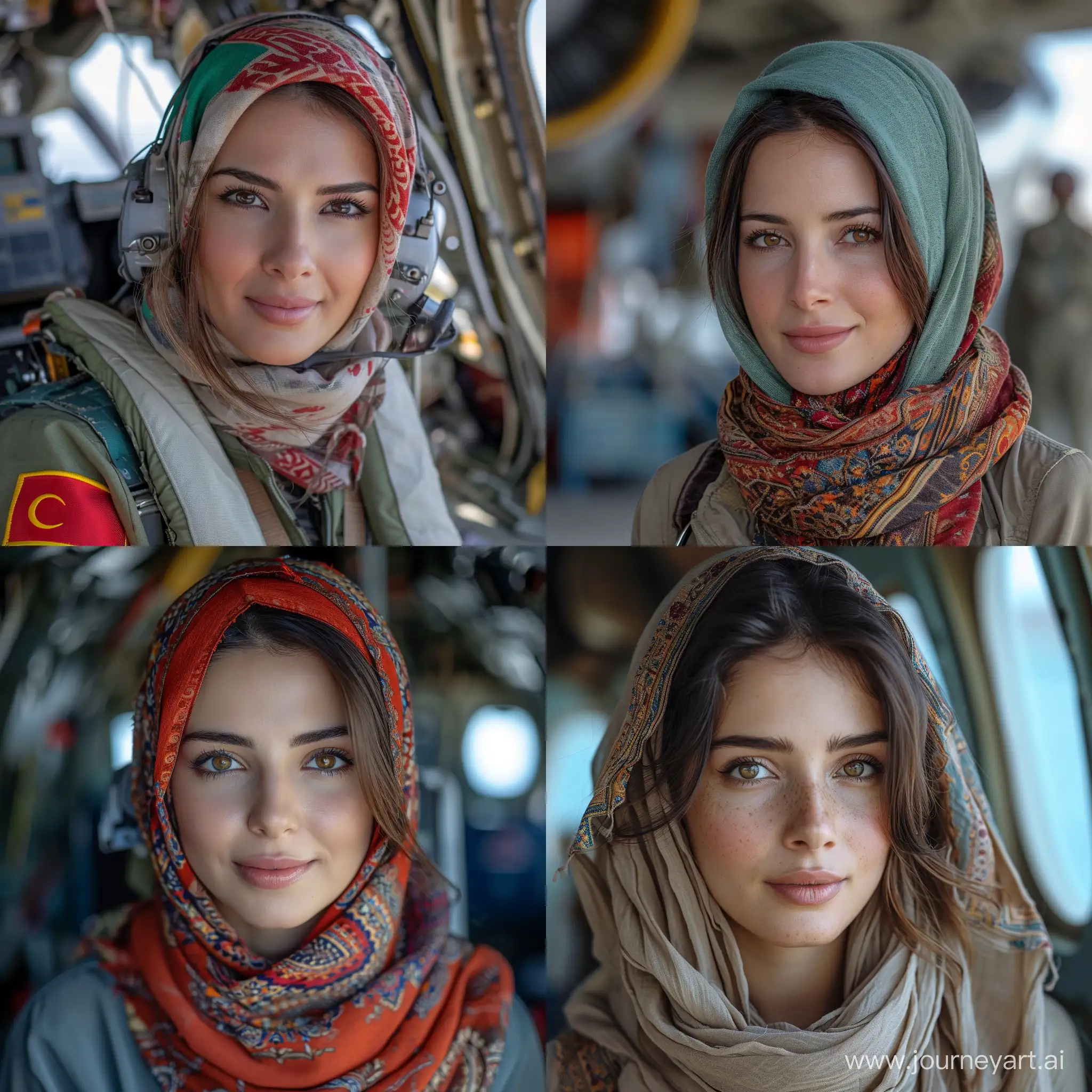 Muslim-Woman-Pilot-Flying-an-Airplane