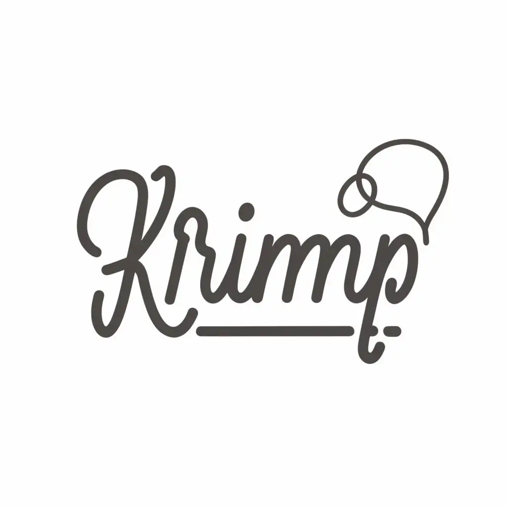 logo, Krimp, with the text "Krimp", typography, be used in Retail industry
