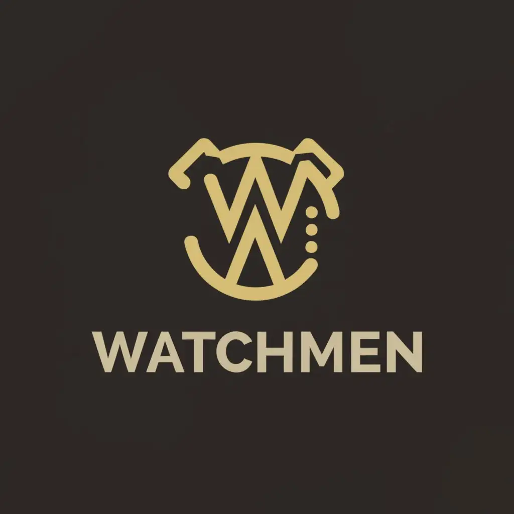 a logo design,with the text "Watchmen", main symbol:Watch ,Moderate,clear background