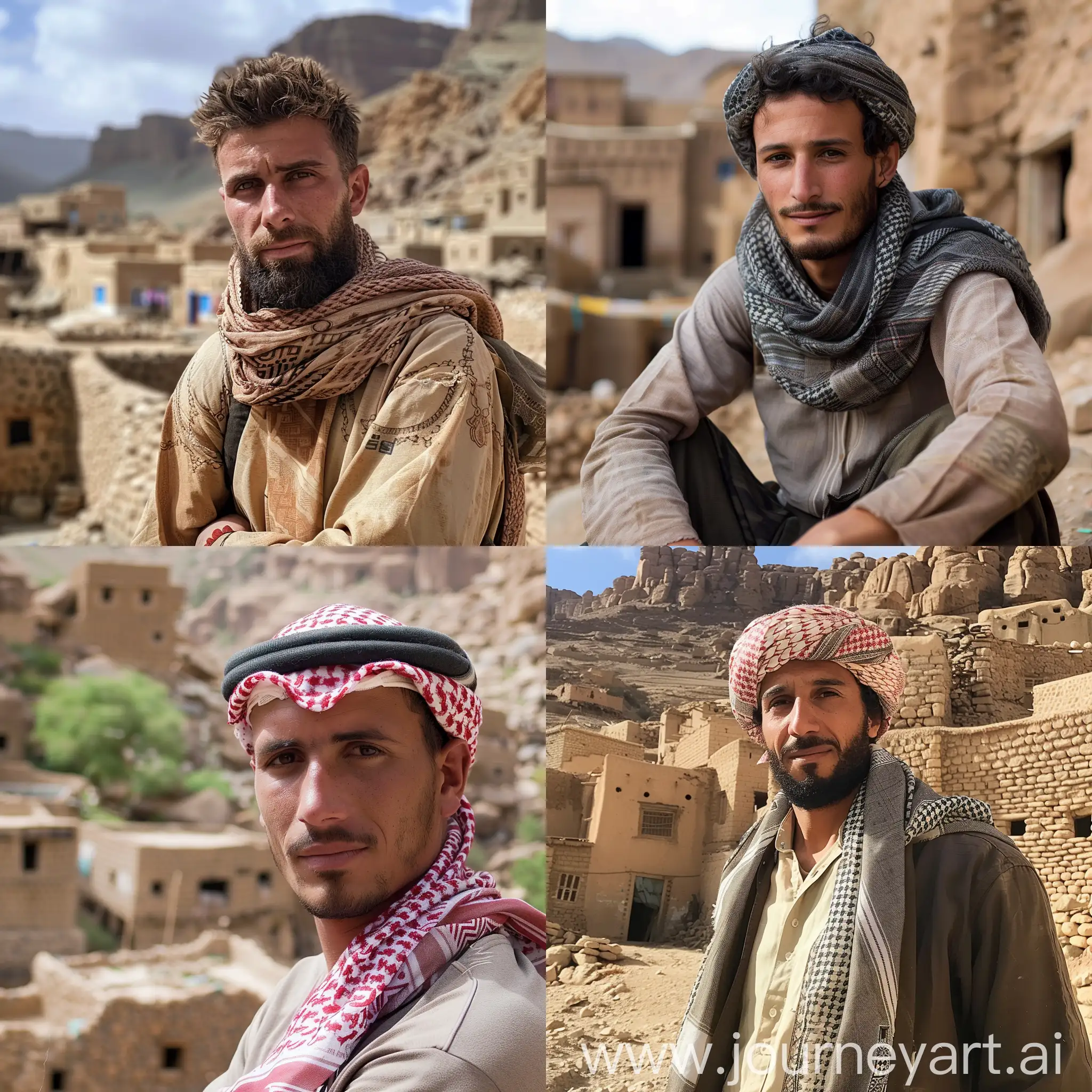 AlHilal-Player-Mitrvich-in-Traditional-Yemeni-Village-Setting